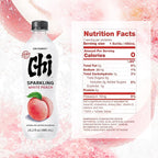CHI FOREST Flavored Sparkling Water Beverage, White Peach, Zero Sugar, 16.2 fl oz Bottles (pack of 15)