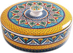 Bico Havana Ceramic Tortilla Warmer, 8.9 Inch Tortilla Holder with Lid for Taco Bread Pancake for Mexican Night and Party, Microwave and Dishwasher Safe