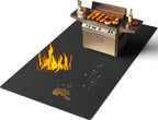 Lancryen 2025 Thickened 40 x 60 inch Under Grill Mat for Outdoor and Indoor, Double-Sided Fireproof Grill Pad, Indoor Fireplace/Fire Pit Mat, Oil-Proof Waterproof BBQ Protector for Decks and Patios