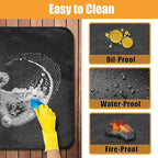 25 x 20 in Heat Resistant Grill Mats for Outdoor Grill to Protect Your Prep Table and Outdoor Grill Table, Fireproof Waterproof Oil-Proof BBQ Mat Grill Table Mat - Reusable Black (0.6mm)