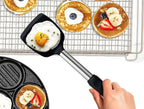 2 Pack Solid & Slotted Silicone Spatula Set, 600F Heat-Resistant No-Melt Handle and Blade, Kitchen Cooking Utensils for Nonstick Cookware, Spatula Turner for Egg,Pancake,Burger- Dishwasher Safe