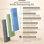 Mt Diablo Knife Sharpener Stone Kit for Chefs & Woodworkers: Dual-Grit Whetstones 400/1000 & 3000/8000, Premium White Corundum, Knife Sharpening Kit with Bamboo Base & Angle Guide, Flattening Stone