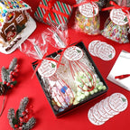 24 Sets 12 Inch Christmas Whisks Gifts DIY Fillable Christmas Tree Ornaments Xmas Colored Silicone Whisks for Cooking Heat Resistant Egg Beaters with Card Rope Bag for Candy Holder