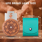 UFO Bread Lame Cutter for Homemade Sourdough,Bread Scorer Tool for Sourdough with 5 Blades and Storage Cover,Slashing Tool Bread Cutting Knife for Artisan Bread and Makers (Lotus-teal)