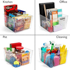 ClearSpace Clear Plastic Storage Bins – XL 6 Pack Perfect Kitchen or Pantry Organization Fridge Organizer and Storage Bins, Cabinet Organizers