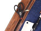Leather Knife Roll Storage Bag, Elastic and Expandable 10 Pockets, Adjustable/Detachable Shoulder Strap, Travel-Friendly Chef Knife Case (Raven, Leather)