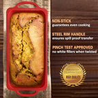 Silicone Bread Loaf Pan - Non Stick Silicone Loaf Pans for Baking - Meatloaf Bread Pans - BPA free Perfect for Oven & Dishwasher safe