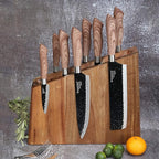 Resafy Magnetic Knife Wooden Block Knife Display Holder Rack Double Side Magnetic Stands with Strong Enhanced Magnets Kinves Strip Magnetic Knife Holder