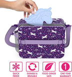 Bentgo Buddies Reusable Ice Packs - Slim for Lunch Boxes, Bags, and Coolers Multicolored 4-Pack (Unicorn)