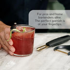 A Bar Above Premium Quality Channel Knife, Stainless Steel Bar Tool, Garnish for Cocktail Mixers, Lemon Zester, and Fruit Peeler, Professional Grade Bar Accessory, Durable Citrus Knife