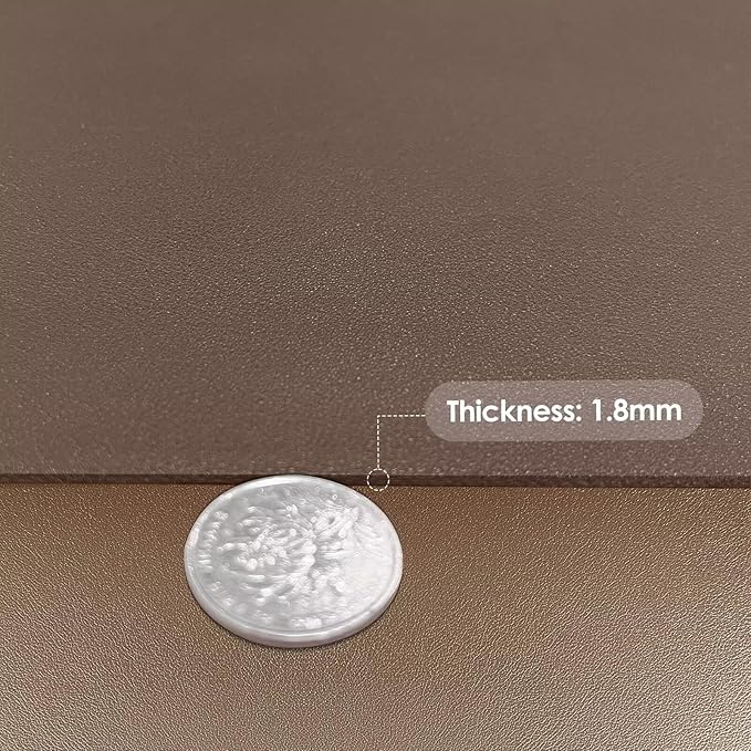 Leather Table Cover,1.8mm Thick,12x72 Inch Desk Cover,Dresser Cover Top,Dresser Protector Top,Dresser Cover,End Table Cover.(Mud Color+Champagne Gold,12x72)