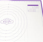 Silicone Pastry Mat Large, Nonstick Rolling Mat with Measurement Markings in Inches and Centimeters, Conversion Charts, BPA Free, Dishwasher Safe, Heat Resistant to 450°F