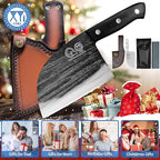 XYJ Authentic Since 1986,6 Inch Serbian Chef Knife With Sheath,Handmade Forged Ancient Outdoor Camping Kitchen Butcher Knife,Vegetable Cooking Meat Knives,Full Tang