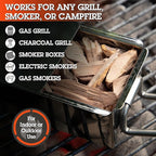Camerons All Natural Hickory Wood Chips for Smoker -260 Cu. In. Bag, Approx 2 Pounds- Kiln Dried Coarse Cut BBQ Grill Wood Chips for Smoking Meats - Barbecue Smoker Accessories- Grilling Gifts for Men