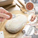UFO Bread Lame Cutter for Homemade Sourdough,Bread Scorer Tool for Sourdough with 5 Blades and Storage Cover,Slashing Tool Bread Cutting Knife for Artisan Bread and Makers (Lotus-teal)