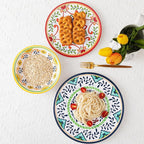 Talavera Melamine Large Serving Bowl, 13.75" x 2.75" Mixing, Pasta Serving Bowls set of 2,100% Melamine Soup Bowl Salad Bowl Fruit Bowls,Lightweight and Unbreakable…