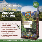 Low Acid Organic Coffee – Whole Bean, Mold-Free & Stomach Friendly by Java Planet, Good Morning Blend Coffee, Medium Roast, Smooth Full Flavored, 5LB Bag