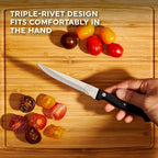 Chicago Cutlery Essentials 4-Piece Serrated Steak Knives, 4.5" Stainless Steel Blades for Effortless Cutting, For Home Kitchen and Professional Use