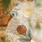 patdrea Designer French Vintage Rectangular Tablecloth,Yellow Floral Pattern Anti-Wrinkle Table Cloth,Dacorative Cover for Kitchen Dining Parties,Christmas,Thanksgiving,55"x87"-Cornflowers