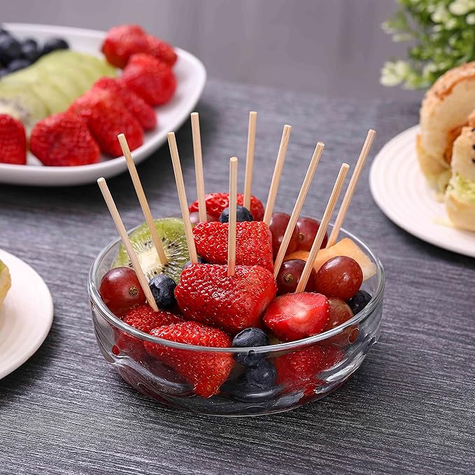 1000 PCS Bamboo Skewers, 6 Inch Wooden Skewer for Appetizers, Fruit, Kebabs, Grilling Barbecue, Mini Burger, Sausage, Cocktail Picks for Drinks, Long Toothpicks, Food Sticks Natural, Kitchen Gadget