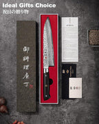 Japanese Paring Knife 5 Inch Petty Knives with 67 Layers Damascus Steel AUS-10 Core, Small Damascus Chef Knife with Full-Tang Ebony Wood Handle and Premium Gift Box (Hammered Damascus Series)