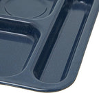 Carlisle FoodService Products 4398835 (6)Compartment Tray - Right-Handed, 14-.5x10 Cafe Blue, Dozen