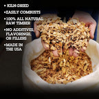 Camerons All Natural Apple Wood Chips for Smoker - 260 Cu. In. Bag, Approx 2 Pounds- Kiln Dried Coarse Cut BBQ Grill Wood Chips for Smoking Meats - Barbecue Smoker Accessories - Grilling Gifts for Men