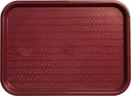 Carlisle FoodService Products CT121661 Café Standard Cafeteria / Fast Food Tray, 12" x 16", Burgundy