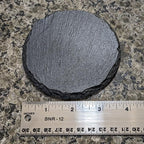 Coast in Style: Rustic Slate Coasters with Motorcycle Design - Round Slate - Set of 8