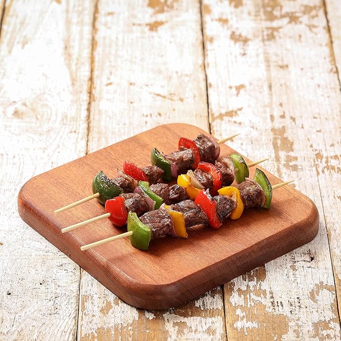 200 PCS Bamboo Skewers, 12 Inch Wooden Skewer for Appetizers, Fruit, Kebabs, Grilling Barbecue, Mini Burger, Sausage, Cocktail Picks for Drinks, Long Toothpicks, Food Sticks Natural, Kitchen Gadget