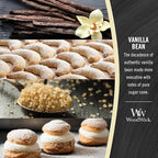 WoodWick Vanilla Bean Holiday Candle Gifts for Women and Men, 9.7 oz Medium Hourglass Candle with Crackling Wick