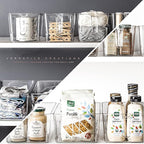 BINO | Clear Storage Organizer, Medium | THE HOLDER COLLECTION | Clear Containers for Organizing with Built-in Handles | Pantry Organization and Storage | Fridge Organizer | Smart Bin Cabinet
