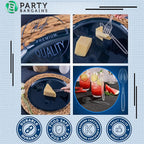Party Bargains Disposable Cutlery set, SAPPHIRE Design, Clear Color, 1,440 Pieces: 720 Forks,480 Spoons, 240 Knives