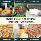 Cooling Racks for Cooking and Baking - 11.5"x16.5" Oven Safe Premium Stainless Steel Heavy Duty Baking Rack Tight-Wire, Fits Half Sheet Pan for Roasting & Grilling & Cooking - 1 Pack - Heavy Duty