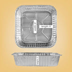 PLASTICPRO Disposable 8'' X 8'' X 2'' Inch Square Aluminum Tin Foil Baking Pans Bakeware - Cookware Perfect for Baking Cakes, Breads, Brownies, Bread, Meatloaf, Lasagna, Pack of 10