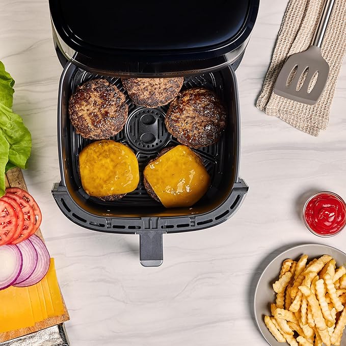 BLACK+DECKER Purifry 8QT Air Fryer, Crispy Deep Fried Taste without the Fat, Plus Bake, Dehydrate, and Keep Food Warm, Digital Touchscreen and Auto Shut-Off