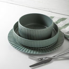 Christian Siriano Lusso 16-Piece Dinnerware Set Stoneware, Stone