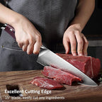 PAUDIN Damascus Chef Knife, 8 Inch Japanese High Carbon 67-layers VG10 Stainless Steel Kitchen Knife, Ultra Sharp Kitchen Knives with Full Tang Ergonomic G10 Handle for Kitchen and Restaurant