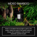 Voluspa Moso Bamboo, Large Candle Jar, 18 ounce, 100 Hour Burn Time, Coconut Wax for Clean Burning, Handcrafted in the USA