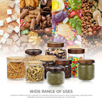 1PC Small Glass Storage Jars with Airtight Lids, 18 fl oz (550ml) coffee container with Wooden Lid, Glass Pantry Canister for Beans, Rice, Sugar and etc