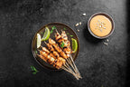 400 Count | KingSeal Natural Bamboo Wood Grilling Skewers for Shish Kebabs, BBQ, and Fruit Arrangements, 12 Inch x 3.0mm Diameter - 4 Packs x 100 Skewers