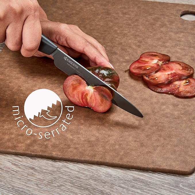 Kyocera Revolution 3pc ceramic knife set, 6", 5" and 3", Black