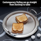 Chef's Secret 5-Ply Stainless-Steel Pancake Pan/Griddle with See Through Glass Lid