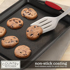 Country Kitchen Nonstick Stackable Bakeware Set - Heavy Duty, Durable, Easy Release Baking Set, Red, 10 Pcs
