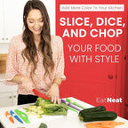 EatNeat 12-Piece Knife Set – Chef, Bread, Carving, Utility & Paring Knives with Sheaths, Sharpener & Cutting Board – Non-Stick Stainless Steel, Ergonomic, Dishwasher Safe – Ideal for Home, RV & Gift