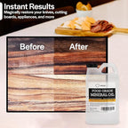 Thirteen Chefs Mineral Oil - 64oz Food Grade Conditioner for Wood Cutting Board, Countertop & Butcher Block, Lubricant for Knife or Meat Grinder - Safe USP Finish on Marble, Soapstone
