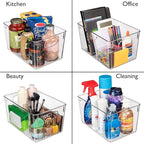 ClearSpace Plastic Storage Bins With lids, 4 Pack – Perfect Pantry Organization and Storage – Fridge Organizer, Pantry Storage Containers and Storage Bins, Cabinet Organizers