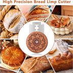 UFO Bread Lame Cutter for Homemade Sourdough,Bread Scorer Tool for Sourdough with 5 Blades and Storage Cover,Slashing Tool Bread Cutting Knife for Artisan Bread and Makers (Lotus-teal)