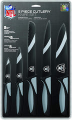The Sports Vault NFL Las Vegas Raiders 5-Piece Kitchen Knife Set