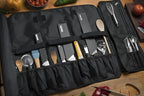 Asaya Chef Knife Roll Bag - 20 Total Pockets for Knives and Kitchen Utensils - Made with Stain Resistant Waxed Nylon - For Chefs and Culinary Students - Knives Not Included (Purple)